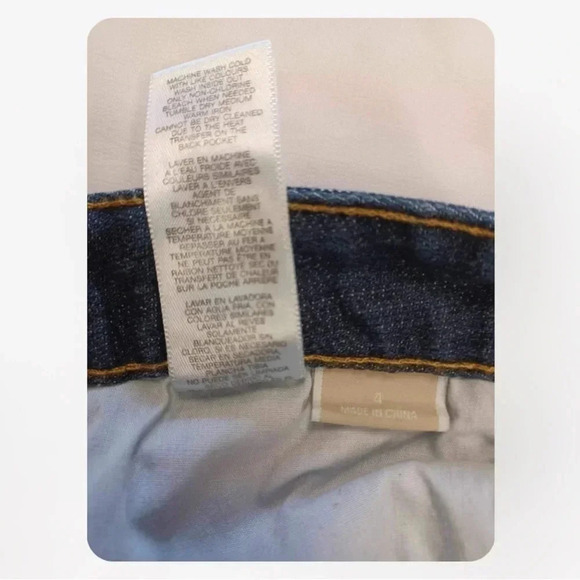 Michael Kors Boot  Cut Dark Wash Embellishments Size 4 - Picture 7 of 9